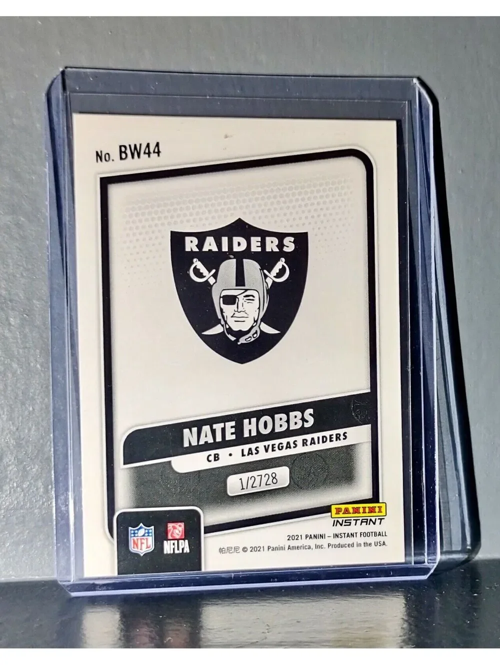 Nate Hobbs 2021 Panini NFL Black and White Rookies #44 Card 1/2728